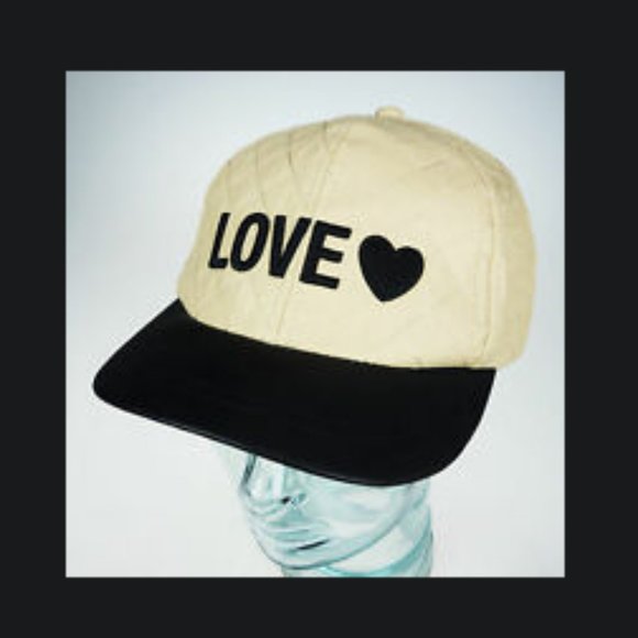BCBGeneration Quilted "LOVE ❤" Baseball Cap-NEW! - Picture 1 of 6